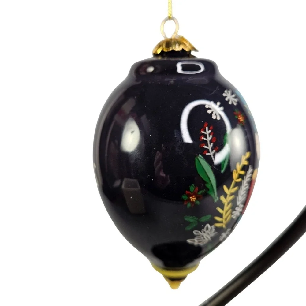 Pier 1 One Nutcracker Glass Ornament Li Bien Handpainted Finial 2019 Gift Box‎
